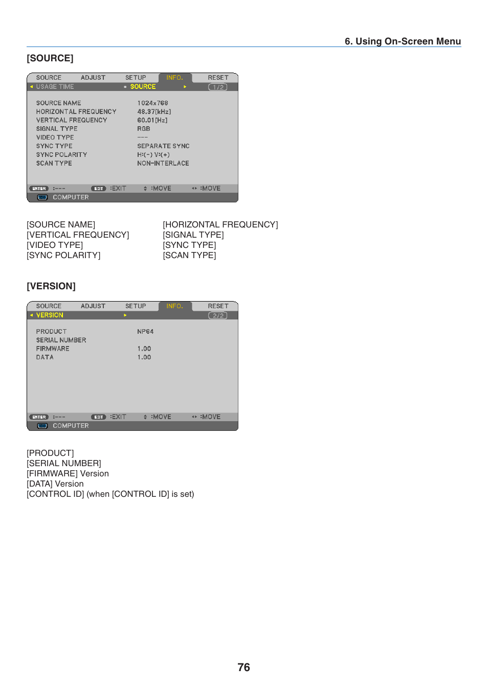Source, Version, Source] [version | Nikon NP64 User Manual | Page 85 / 107