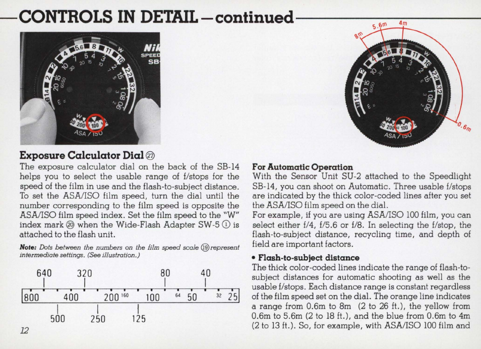 Cx>ntrols in detail, Bracket sk-5 | Nikon SB 14 User Manual | Page 12 / 38