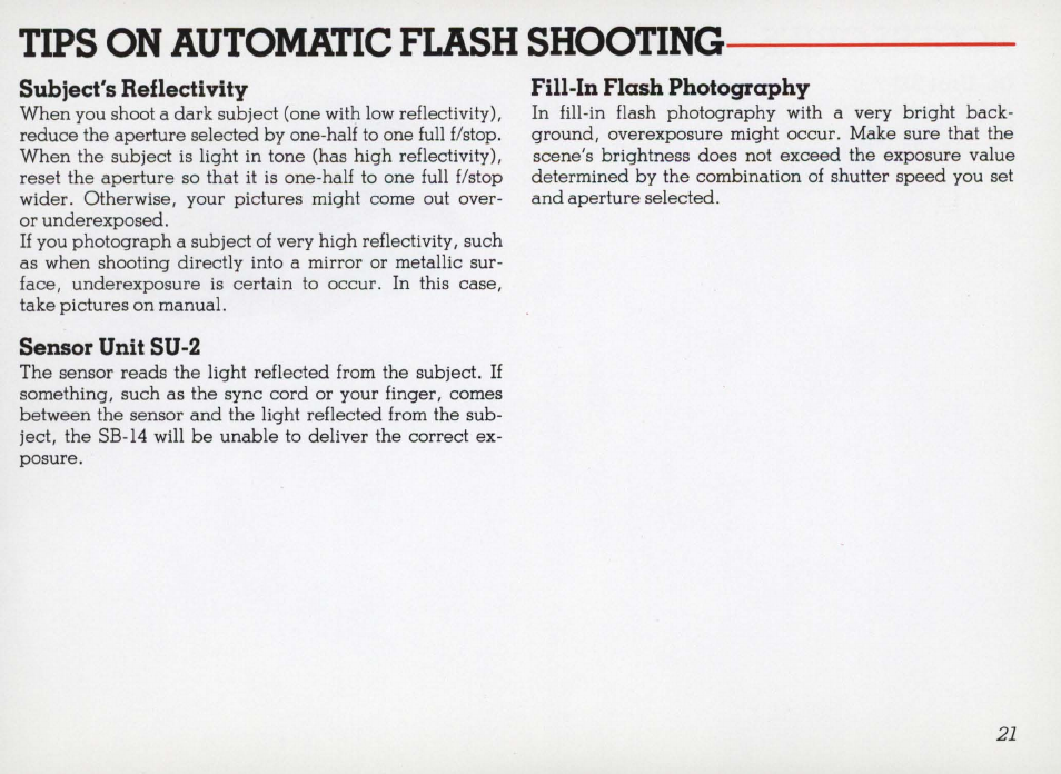 Controls in detail-continued, Ready-light | Nikon SB 14 User Manual | Page 21 / 38