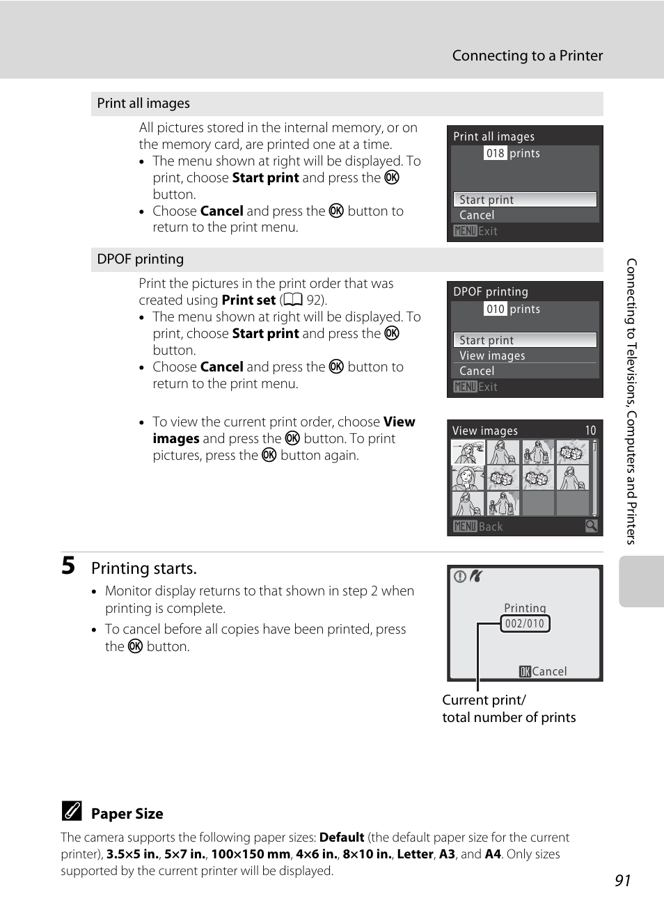 Printing starts | Nikon Coolpix S640 User Manual | Page 103 / 176