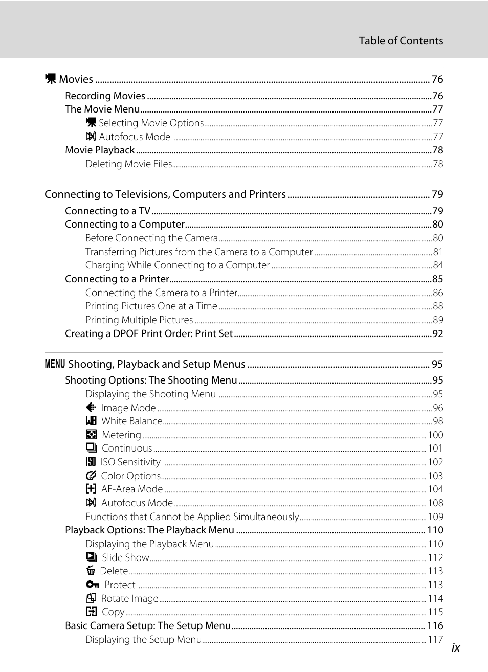 Nikon Coolpix S640 User Manual | Page 11 / 176