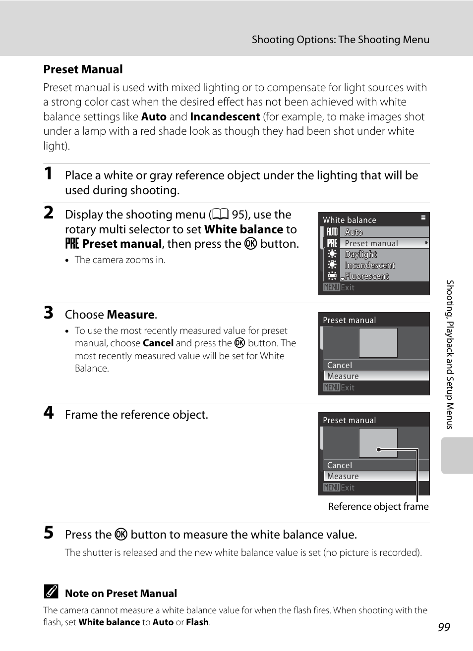 E “preset manual, A 99) for | Nikon Coolpix S640 User Manual | Page 111 / 176