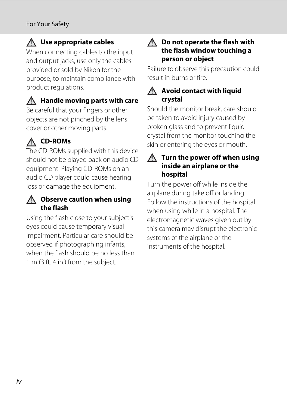 Nikon Coolpix S640 User Manual | Page 6 / 176