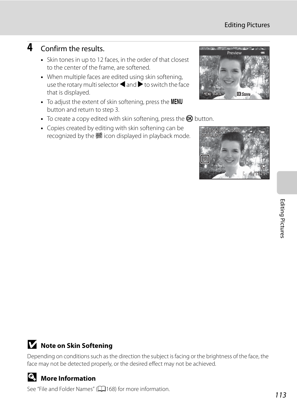 Confirm the results | Nikon Coolpix P300 User Manual | Page 125 / 200