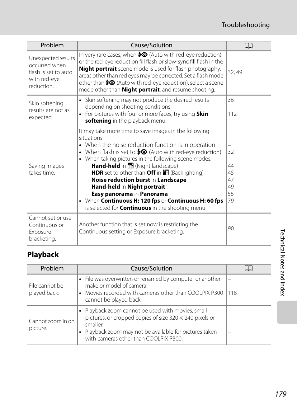 Playback | Nikon Coolpix P300 User Manual | Page 191 / 200