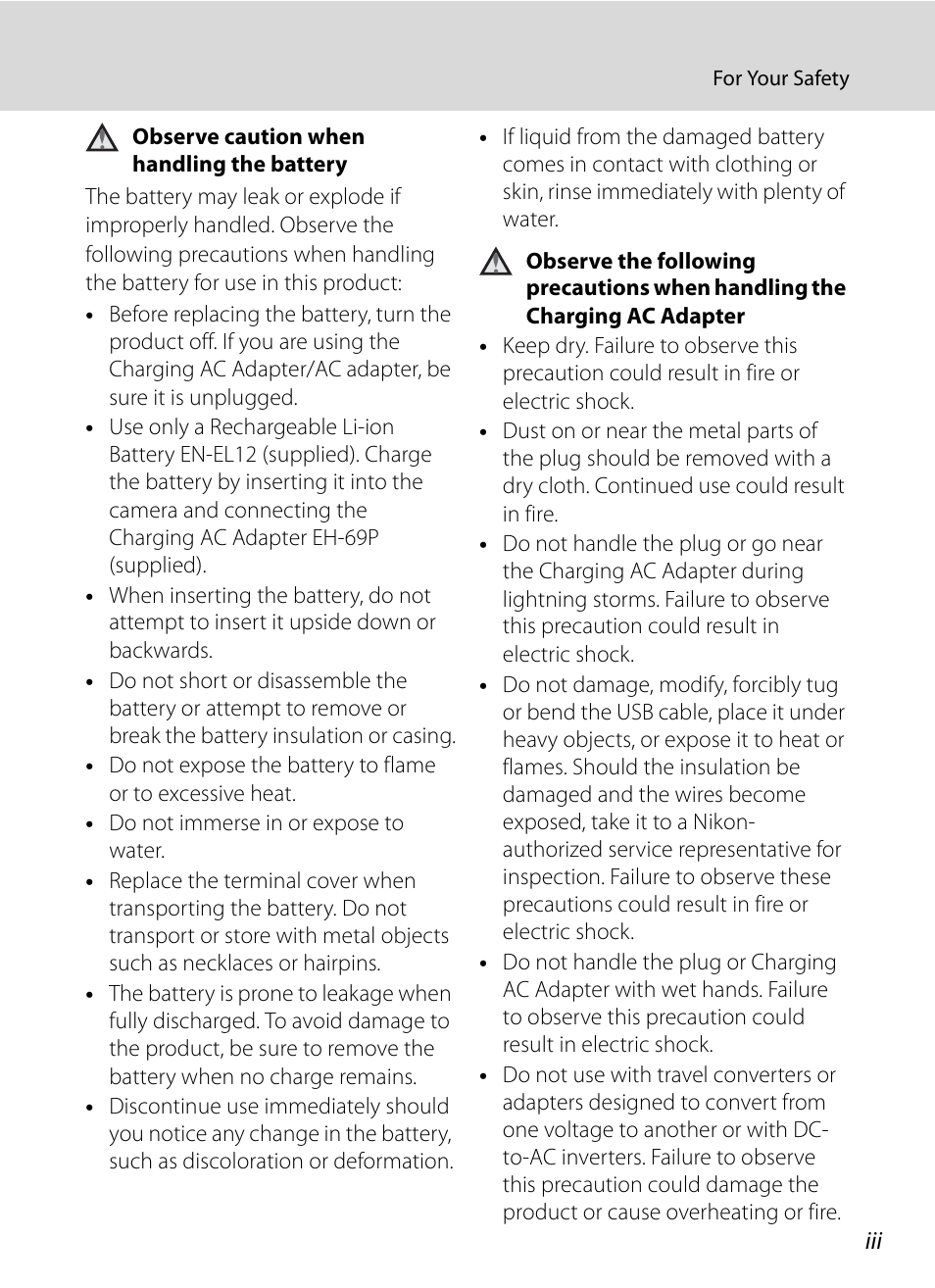 Nikon Coolpix P300 User Manual | Page 5 / 200