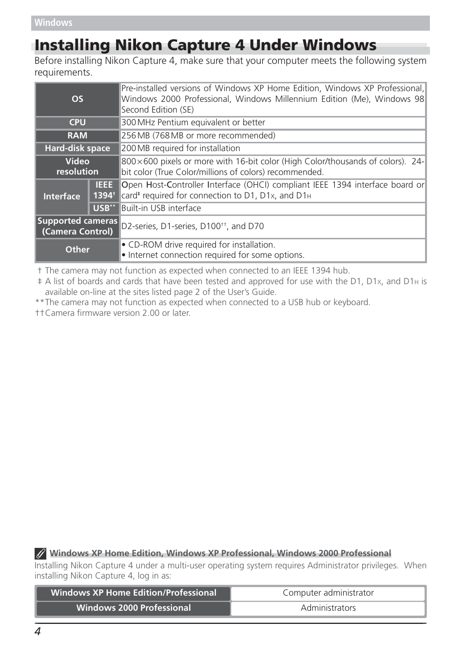 Installing nikon capture 4 under windows | Nikon 4.2 User Manual | Page 6 / 83