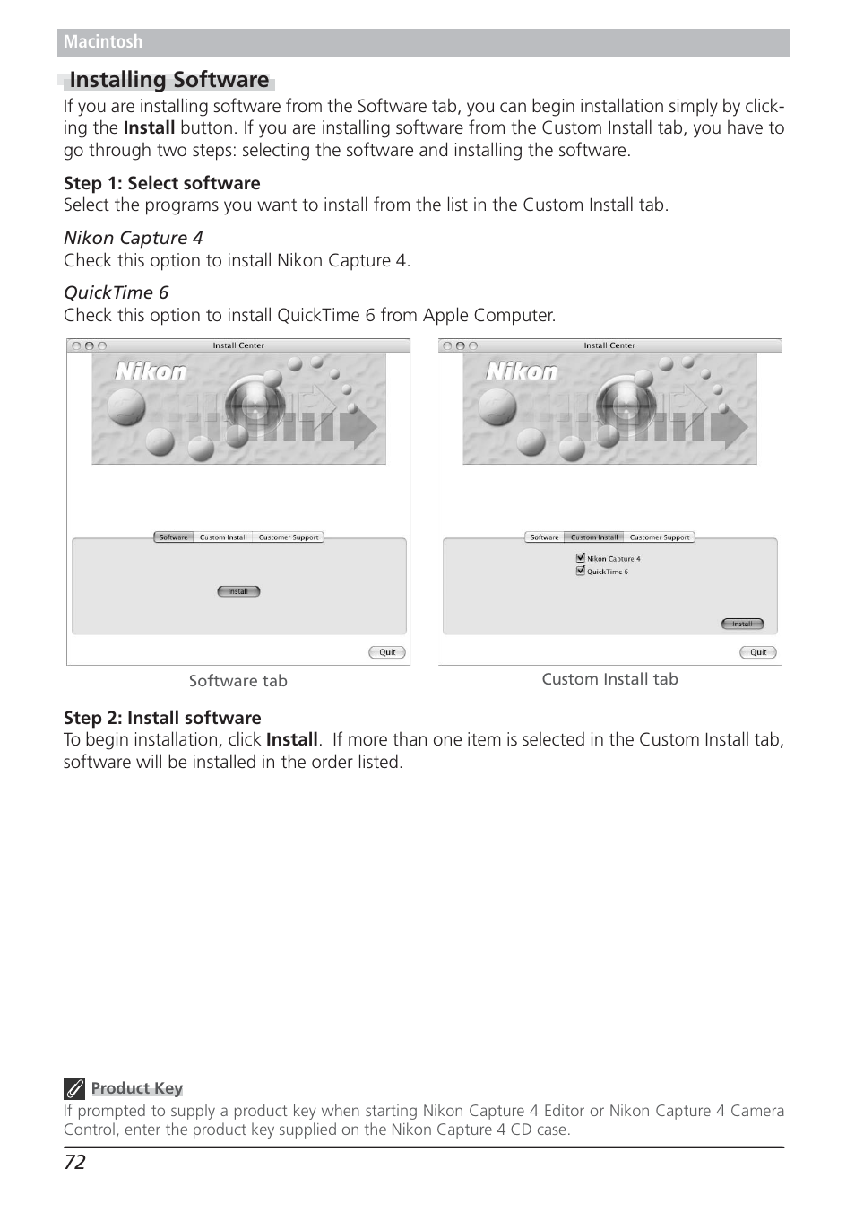 Installing software | Nikon 4.2 User Manual | Page 74 / 83
