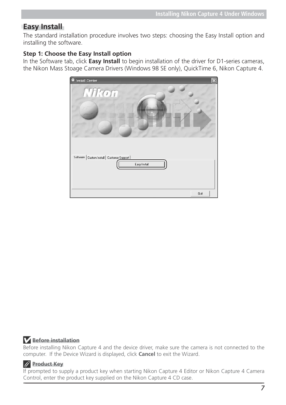 Easy install | Nikon 4.2 User Manual | Page 9 / 83