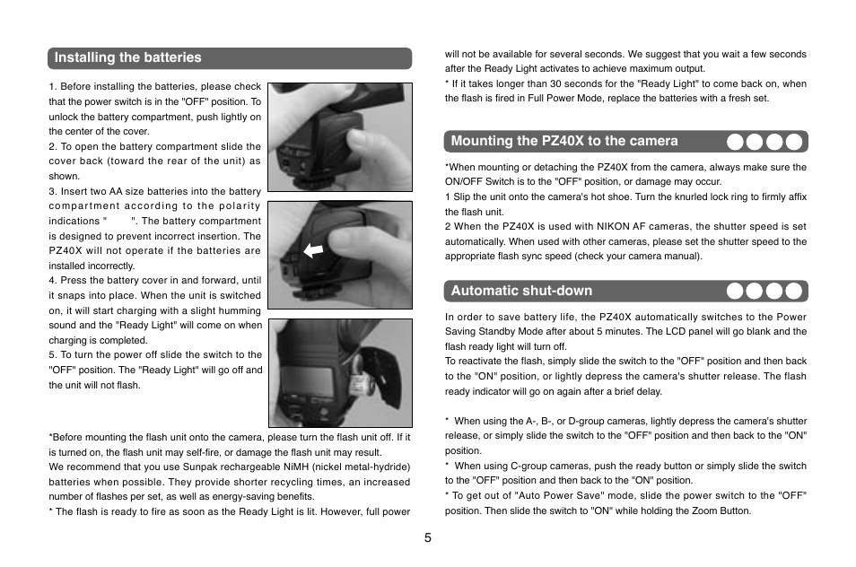 Nikon PZ40X User Manual | Page 5 / 10