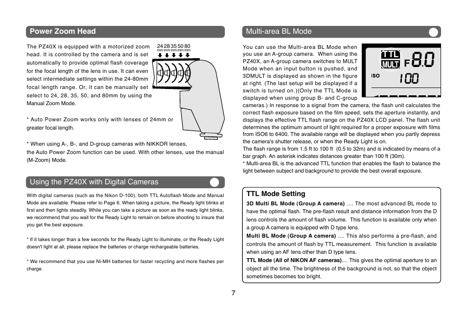 Multi-area bl mode | Nikon PZ40X User Manual | Page 7 / 10
