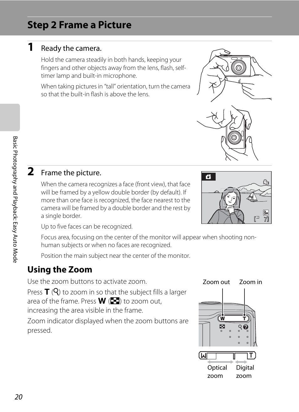 Step 2 frame a picture, Using the zoom | Nikon collpix L16 User Manual | Page 32 / 124