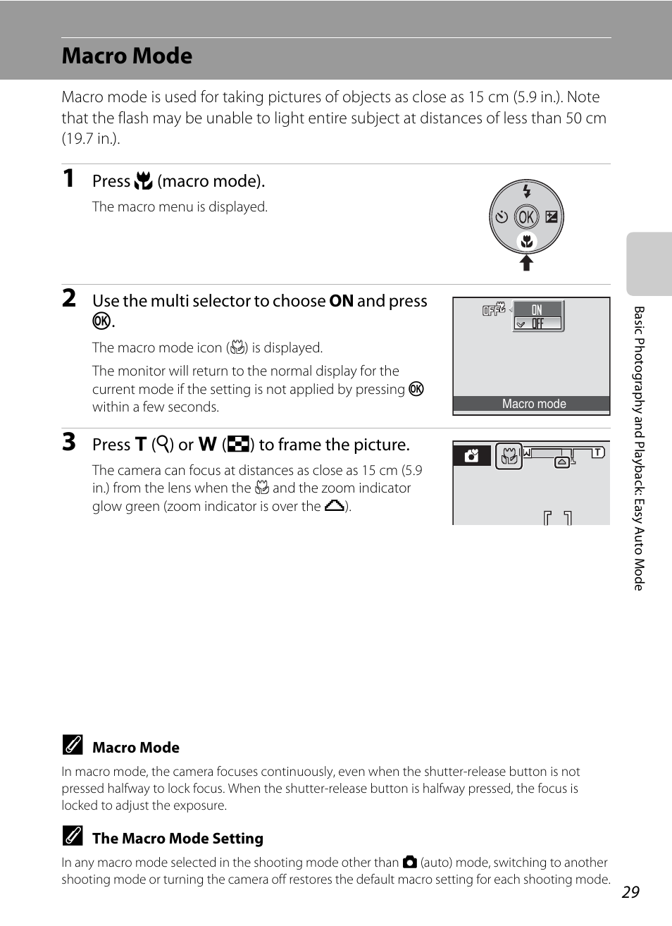 Macro mode, A 29), A 29 | Nikon collpix L16 User Manual | Page 41 / 124