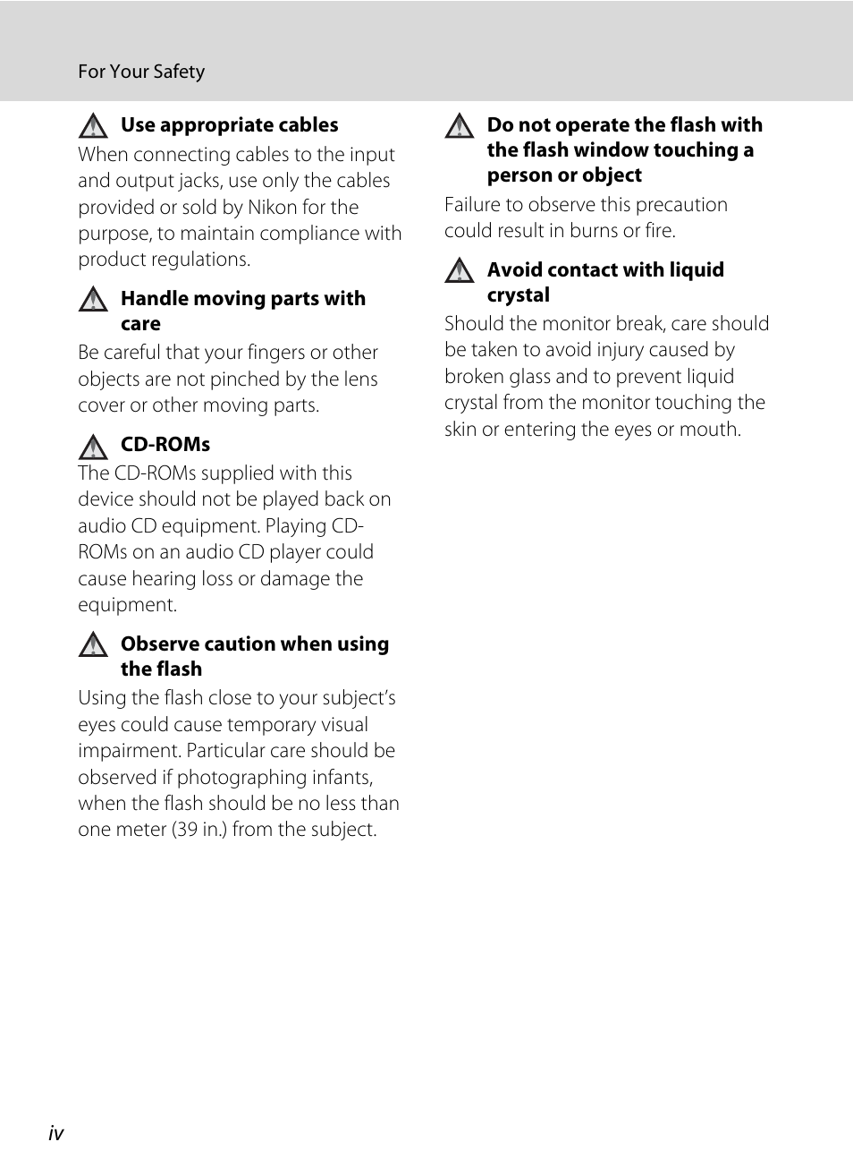 Nikon collpix L16 User Manual | Page 6 / 124