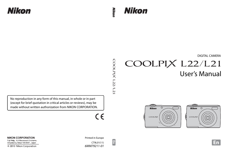 Nikon COLLPIX L22 User Manual | 148 pages