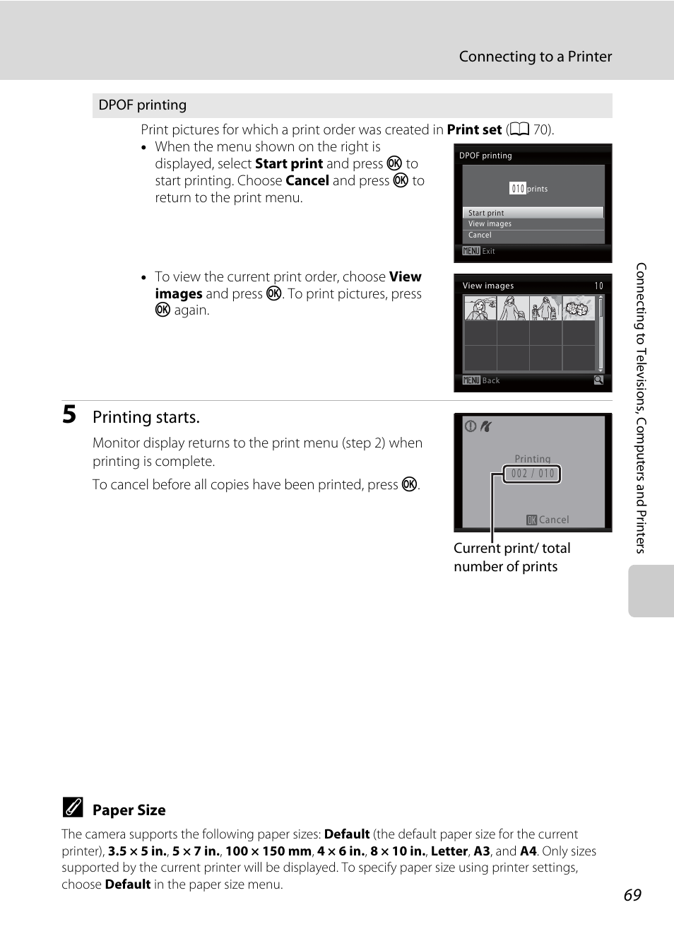 Printing starts | Nikon COLLPIX L22 User Manual | Page 81 / 148
