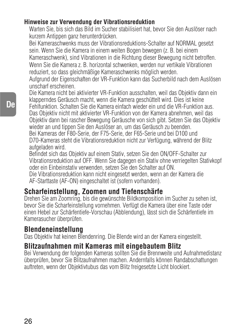 Nikon AF-S VR User Manual | Page 26 / 71