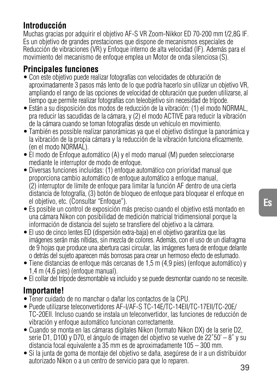 Nikon AF-S VR User Manual | Page 39 / 71