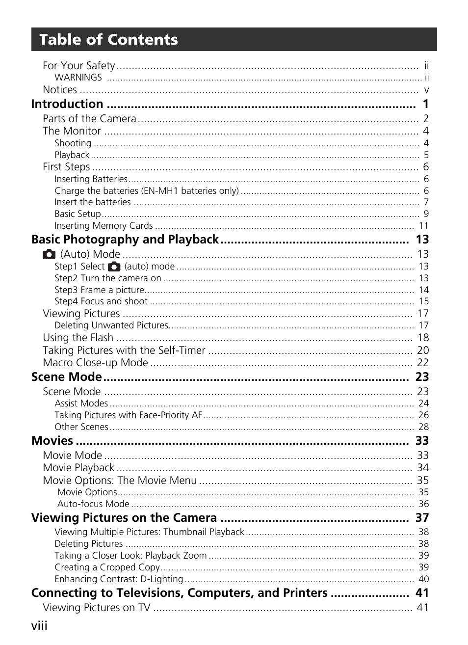 Nikon Coolpix L4 User Manual | Page 10 / 112