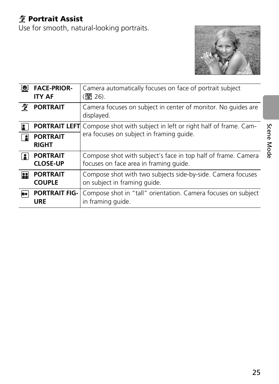 Portrait assist | Nikon Coolpix L4 User Manual | Page 37 / 112
