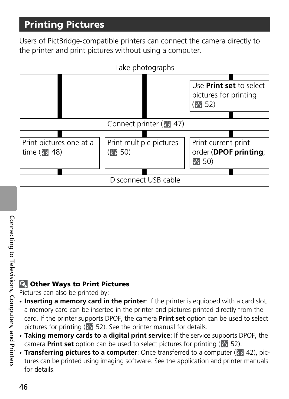 Printing pictures | Nikon Coolpix L4 User Manual | Page 58 / 112