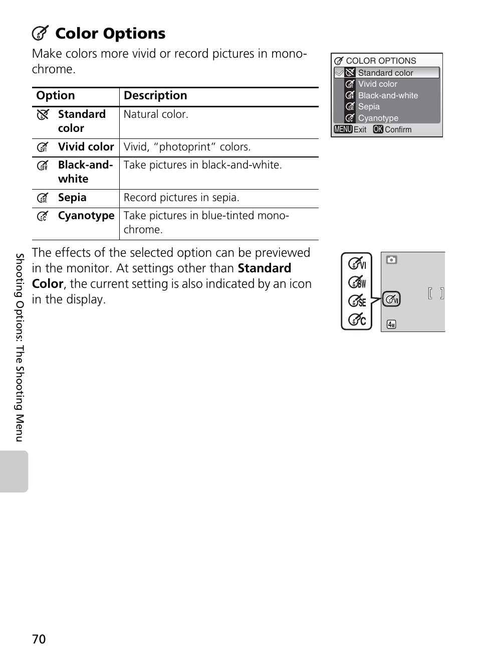 Color options | Nikon Coolpix L4 User Manual | Page 82 / 112