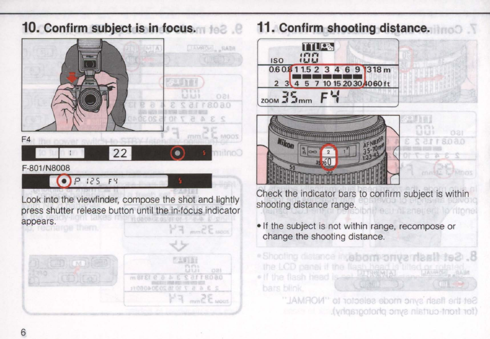 4 6 9 1318 m 15 20304060 ft | Nikon Autofocus Speedlight SB-24 User Manual | Page 106 / 157