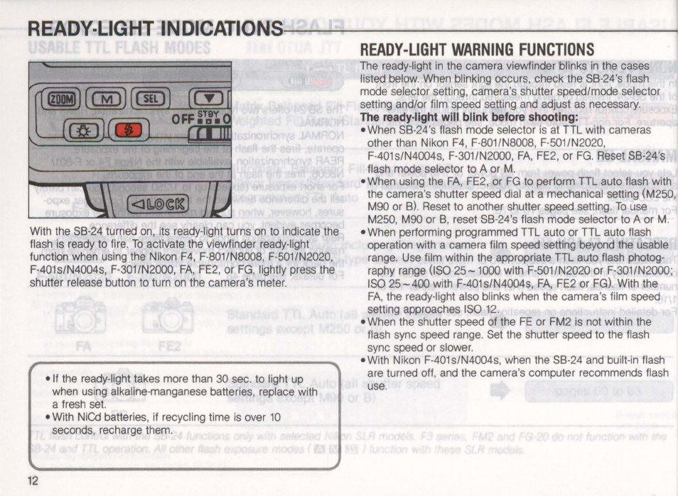 Nikon Autofocus Speedlight SB-24 User Manual | Page 12 / 157