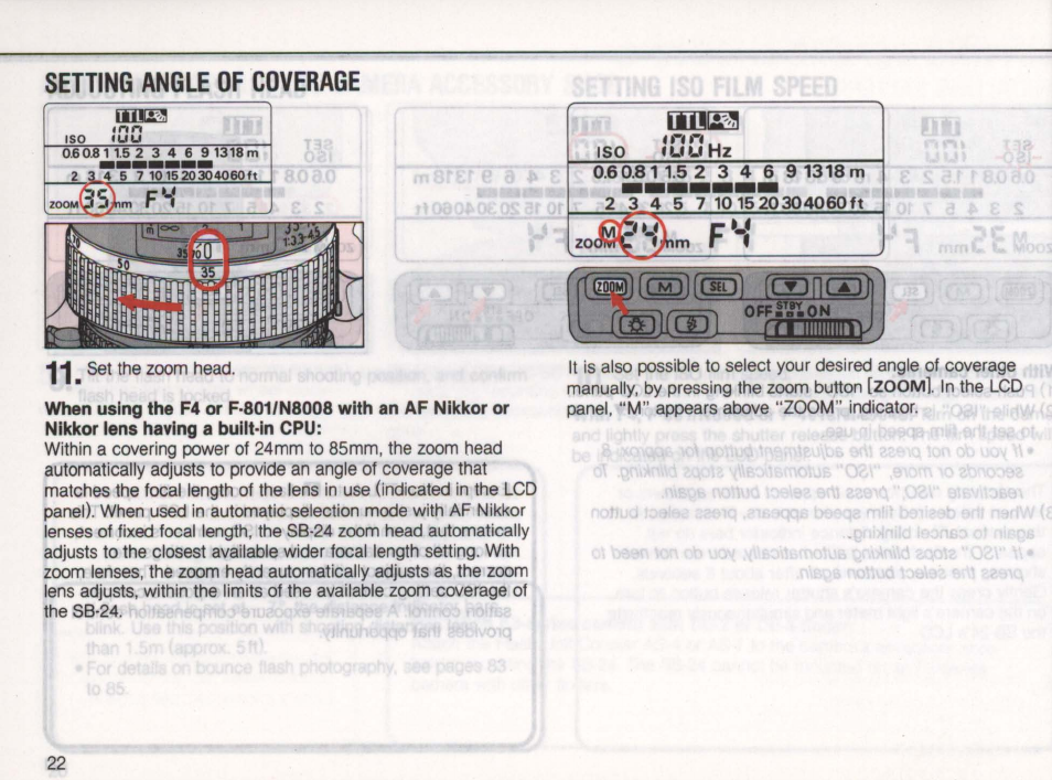 Setting power switch, Licslji^grttrnitnntjj | Nikon Autofocus Speedlight SB-24 User Manual | Page 22 / 157