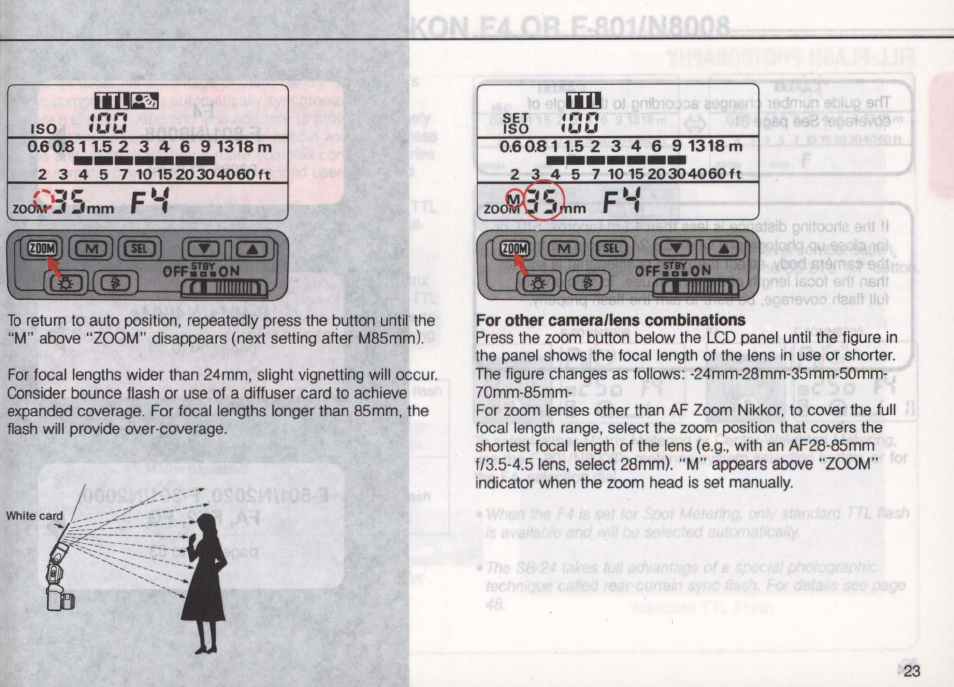 Special standby function, On position | Nikon Autofocus Speedlight SB-24 User Manual | Page 23 / 157