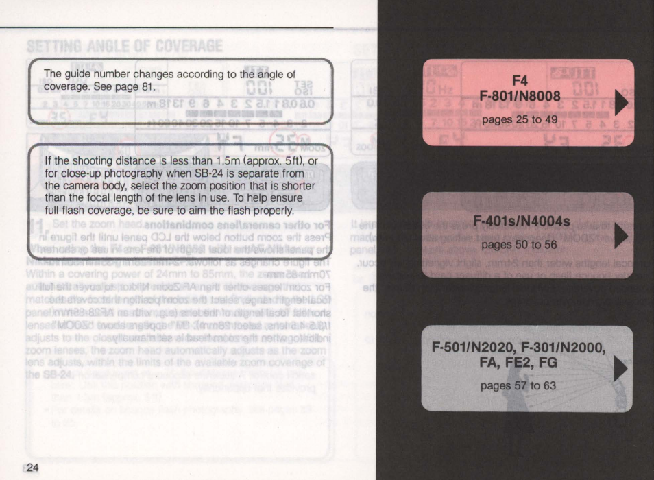 Exposure compensation, Exposure compensation -16 | Nikon Autofocus Speedlight SB-24 User Manual | Page 24 / 157