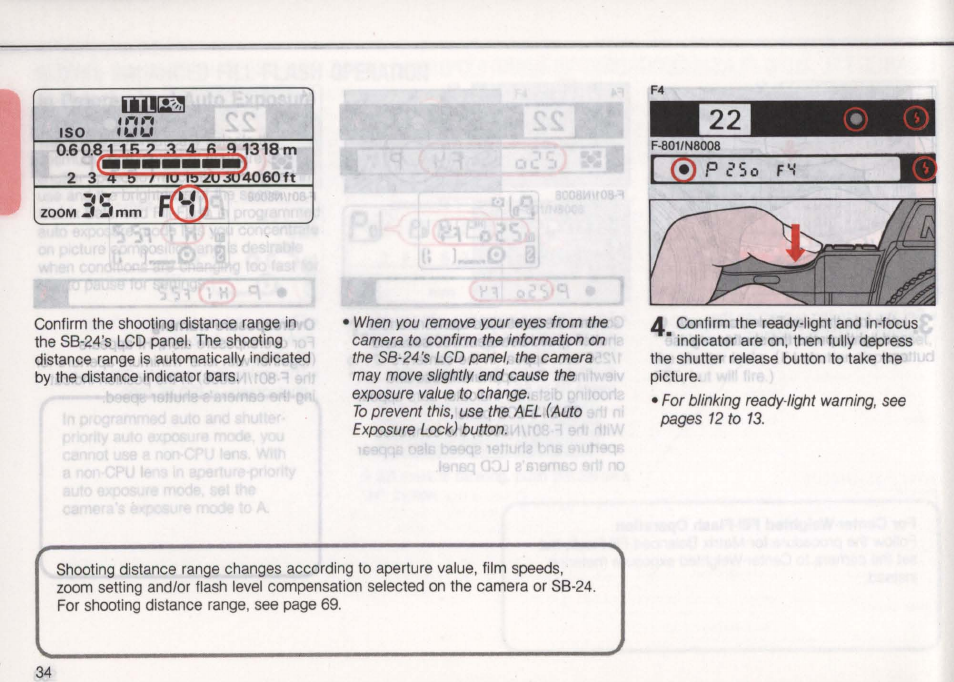 Setting angle of coverage, Setting angle of coverage -24 | Nikon Autofocus Speedlight SB-24 User Manual | Page 34 / 157