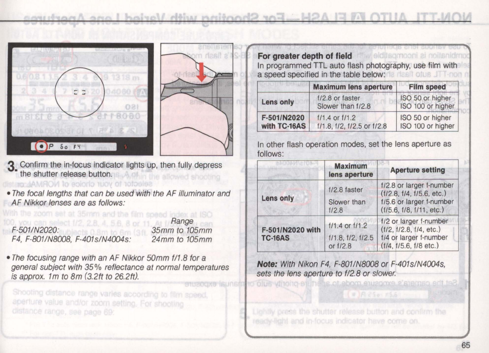 Flash exposure compensation, Flash exposure compensation -47 | Nikon Autofocus Speedlight SB-24 User Manual | Page 65 / 157