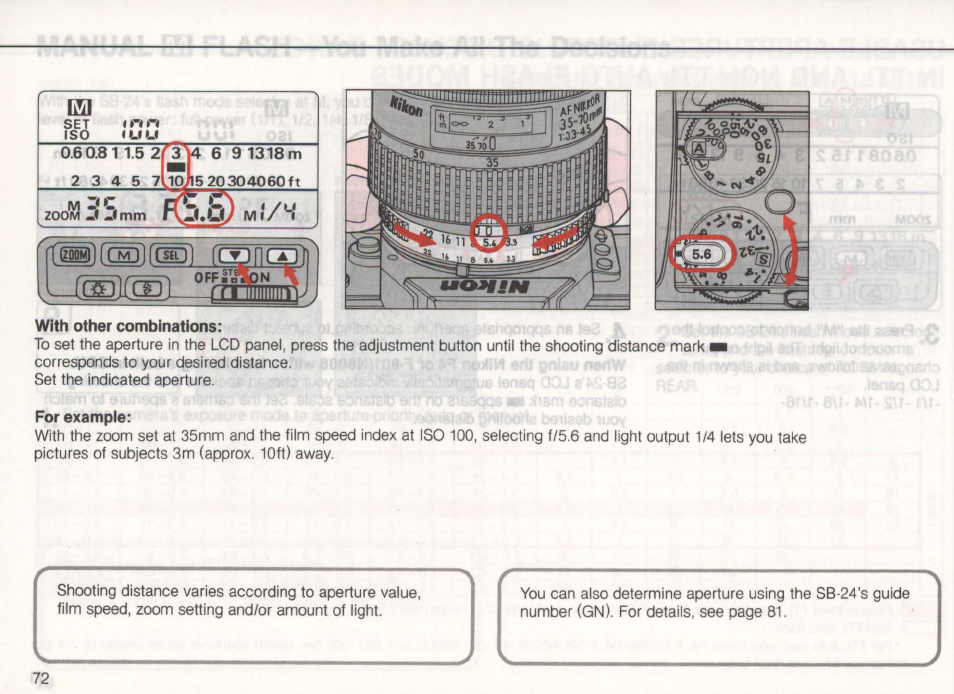 F zuhl, L-imliml, J u u j | Nikon Autofocus Speedlight SB-24 User Manual | Page 72 / 157