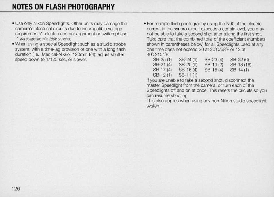 Nikon Camera N90 User Manual | Page 126 / 236