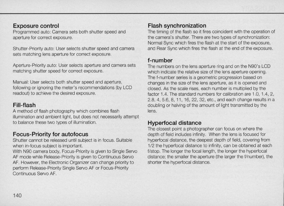 Ae-l (auto exposure lock) lever, Ae-l (auto exposure lock) lever -89 | Nikon Camera N90 User Manual | Page 140 / 236