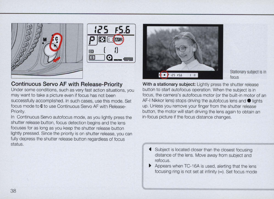 Single-frame shooting | Nikon Camera N90 User Manual | Page 38 / 236