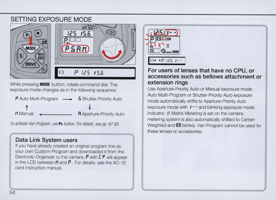 Nikon Camera N90 User Manual | Page 54 / 236