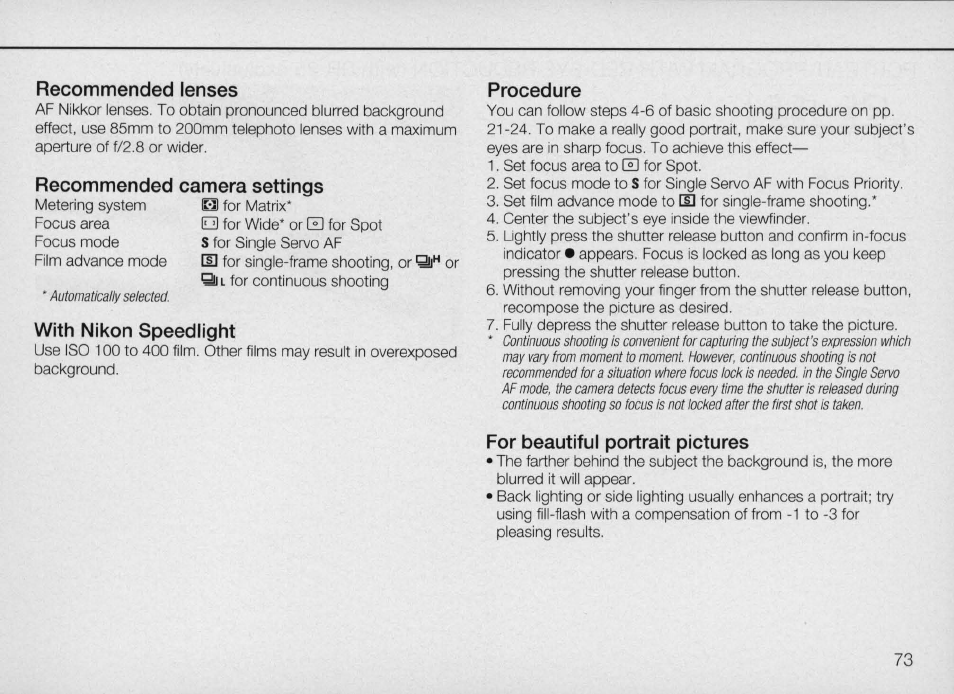 Exposure mode, Exposure mode -66 | Nikon Camera N90 User Manual | Page 73 / 236