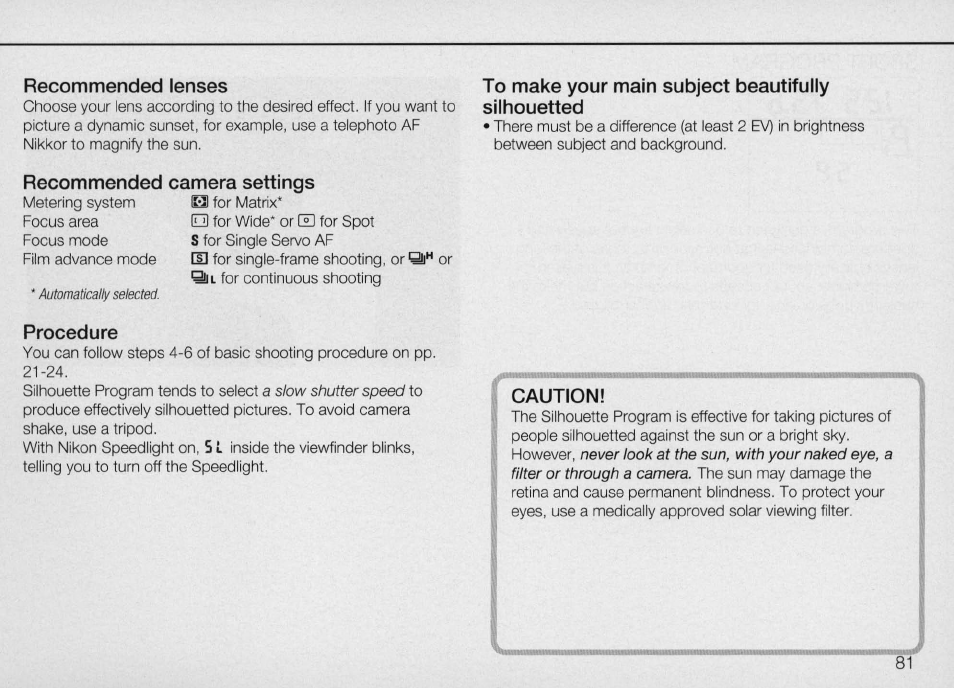 Nikon Camera N90 User Manual | Page 81 / 236