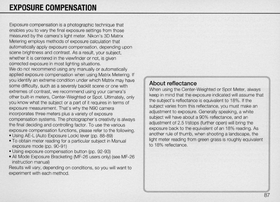 Nikon Camera N90 User Manual | Page 87 / 236