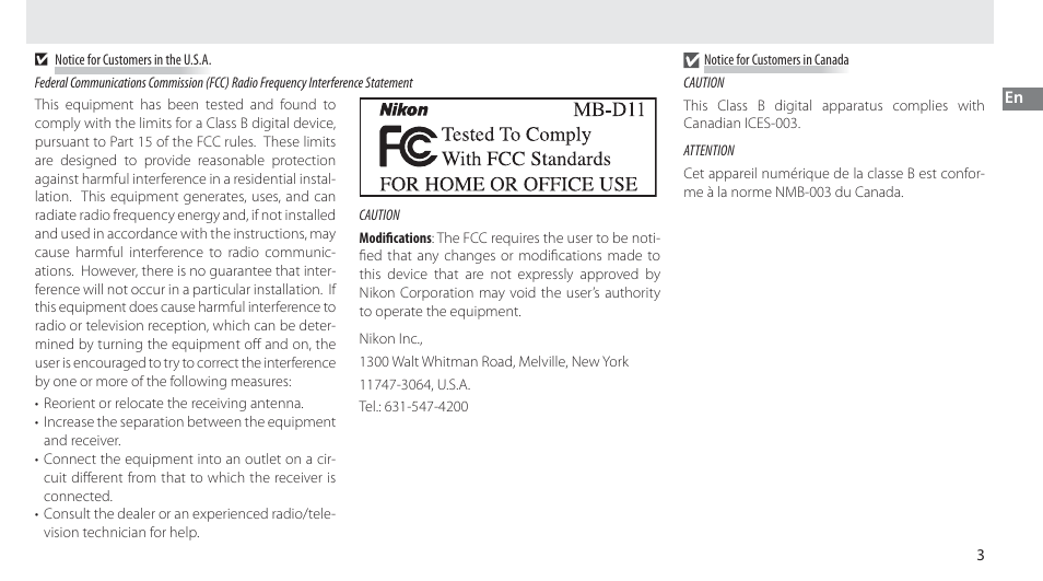 Nikon Multi-Power Battery Pack G02 User Manual | Page 19 / 332
