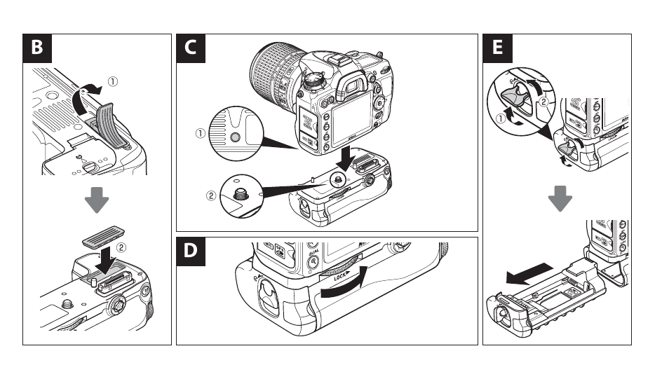 Bc d e | Nikon Multi-Power Battery Pack G02 User Manual | Page 3 / 332