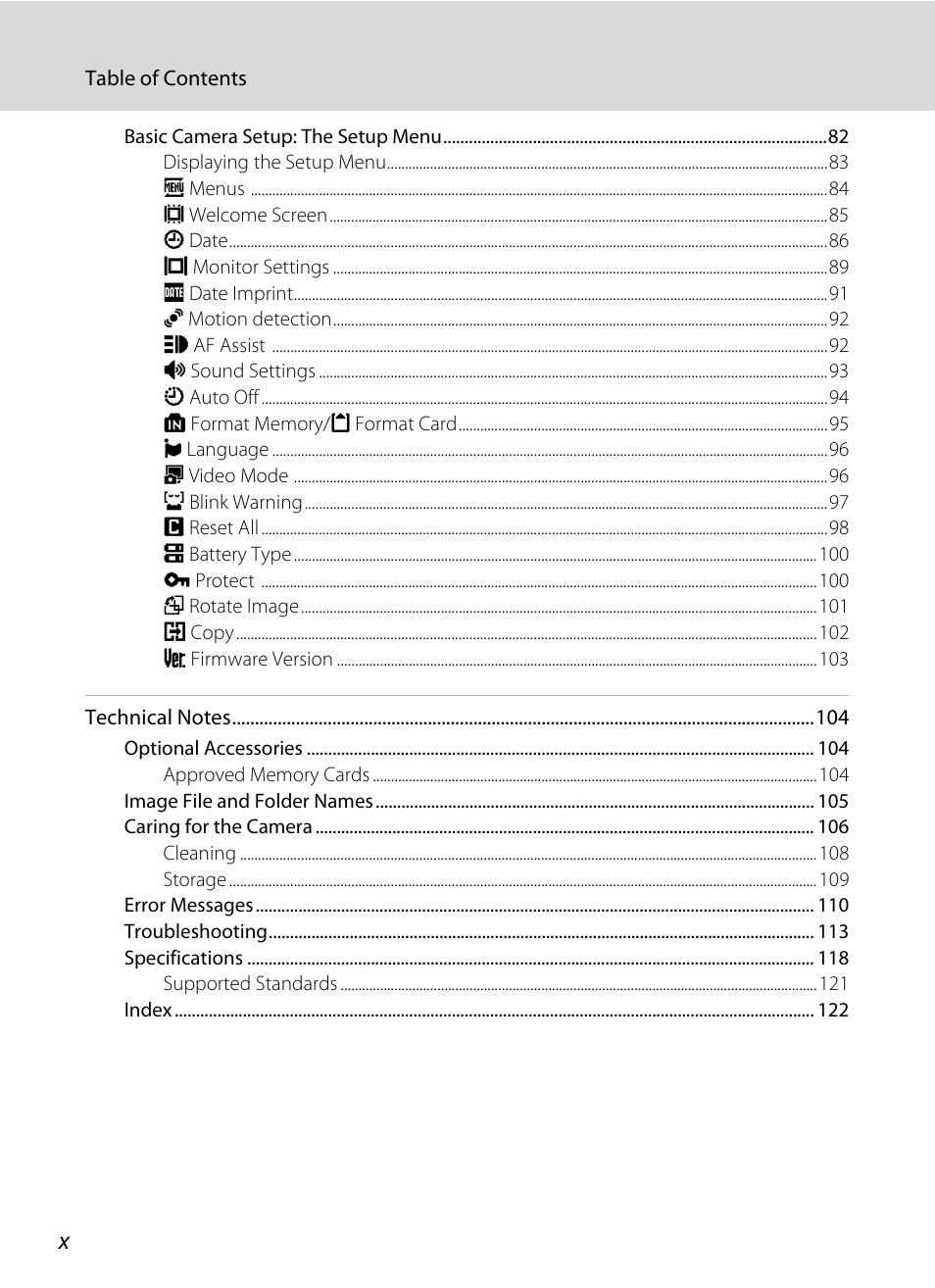 Nikon Coolpix L19 User Manual | Page 12 / 140