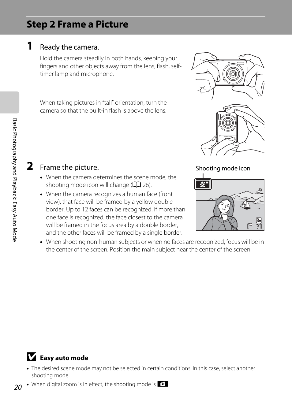 Step 2 frame a picture | Nikon Coolpix L19 User Manual | Page 32 / 140