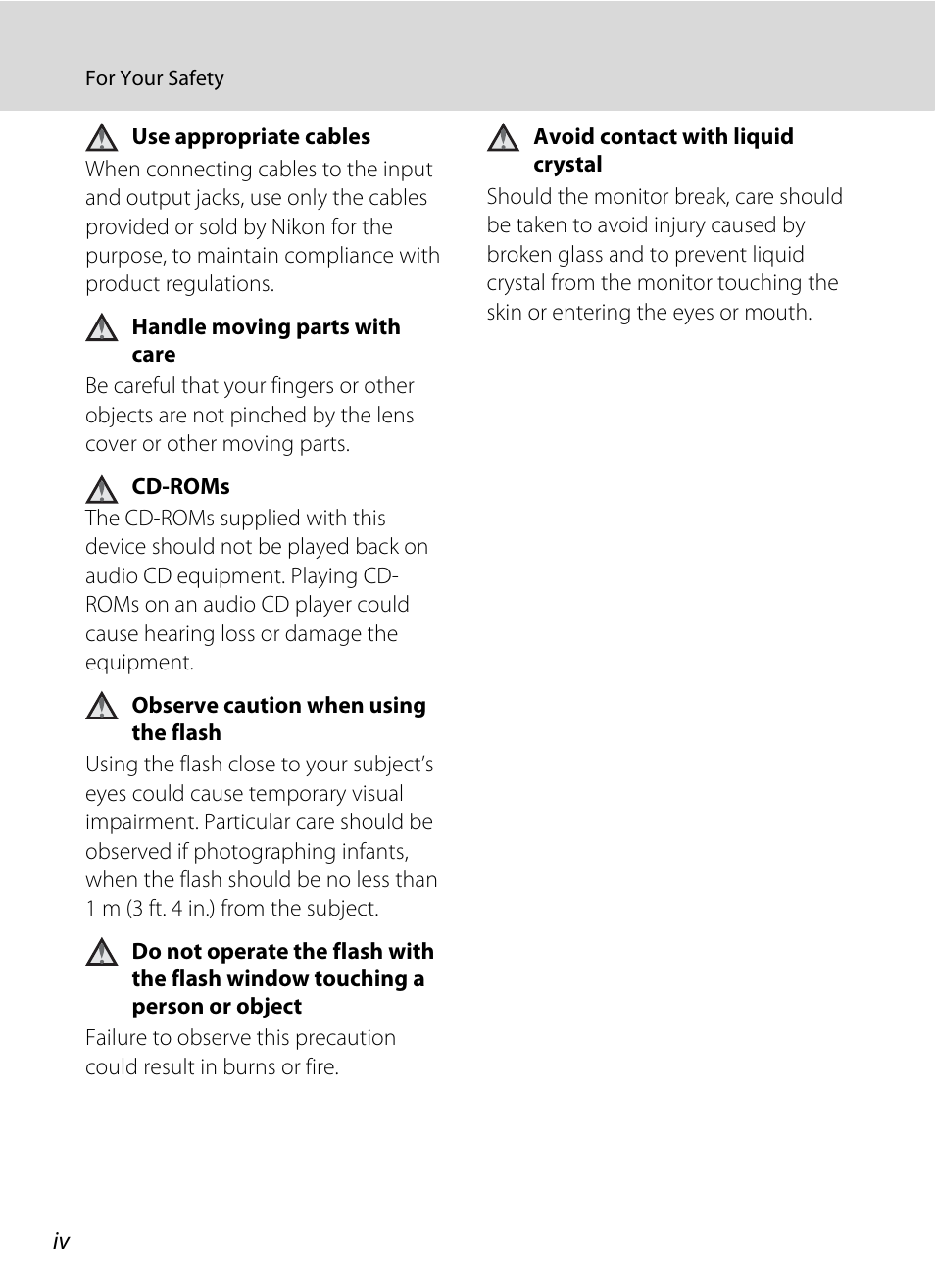Nikon Coolpix L19 User Manual | Page 6 / 140