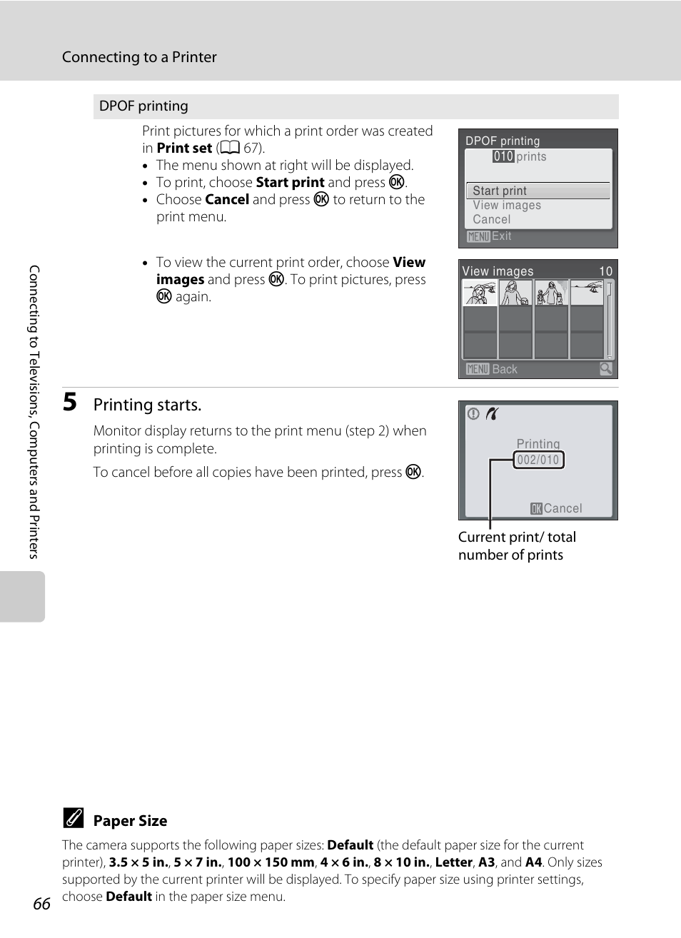 Printing starts | Nikon Coolpix L19 User Manual | Page 78 / 140