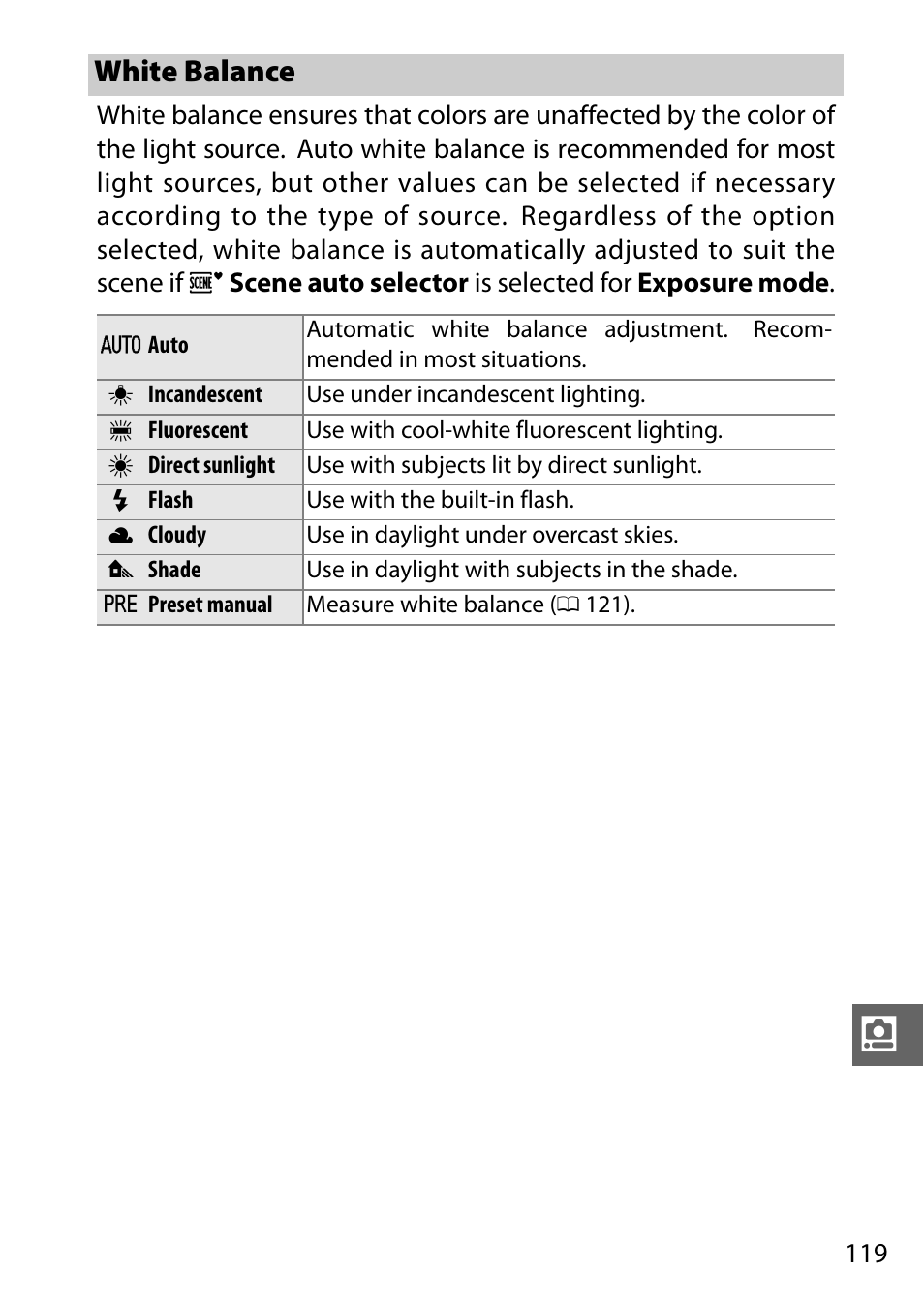 White balance | Nikon J1 User Manual | Page 139 / 216