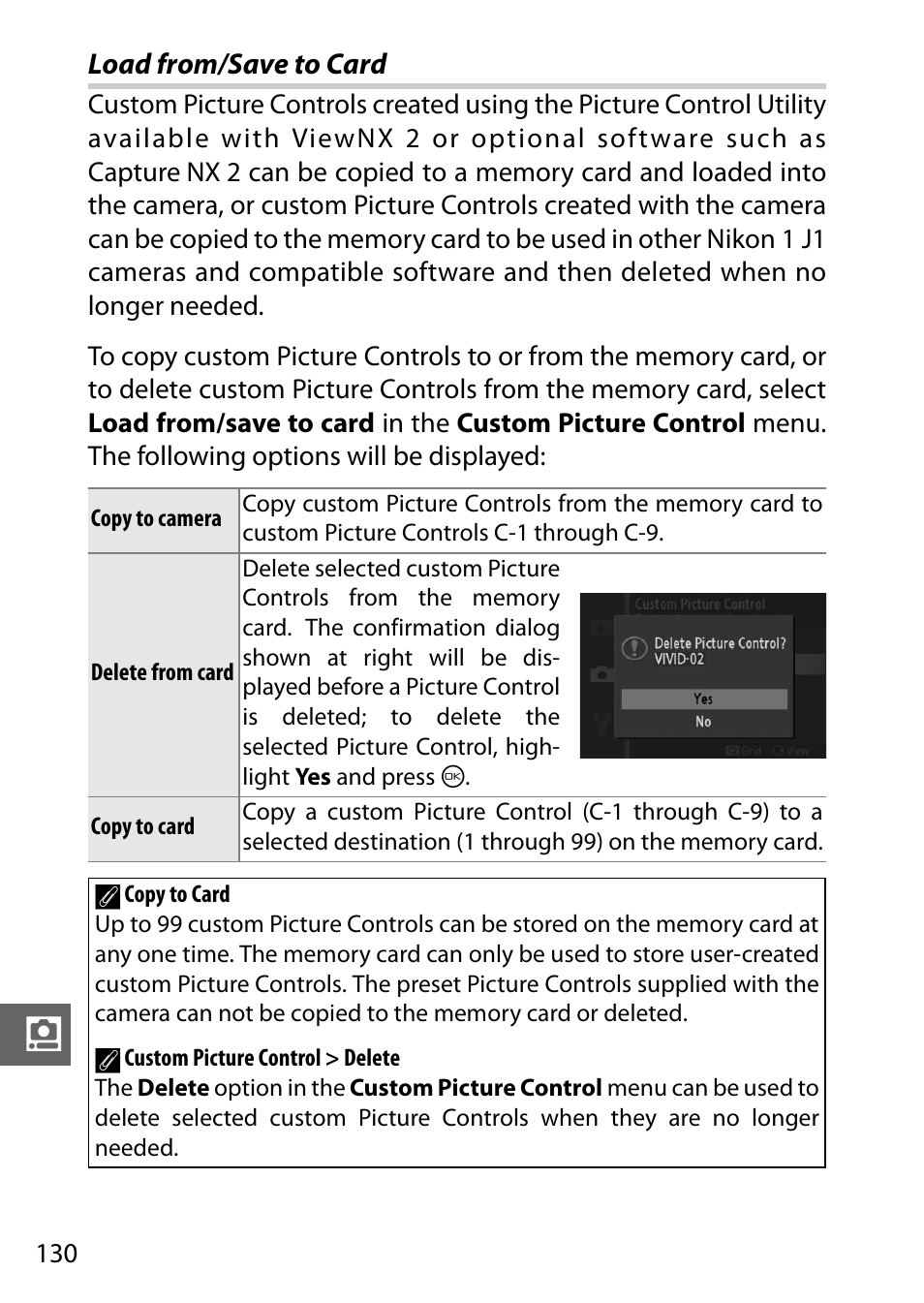 Load from/save to card | Nikon J1 User Manual | Page 150 / 216