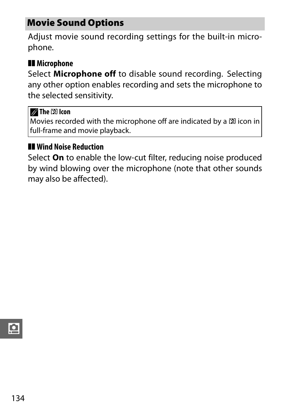 Movie sound options | Nikon J1 User Manual | Page 154 / 216